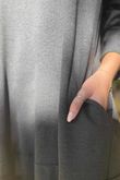 Scuba Stretch Funnel Neck Cocoon Dress Sport Grey /10=